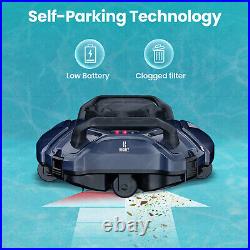 Cordless Robotic Pool Vacuum Automatic Pool Cleaner Self-Parking, Dual motors