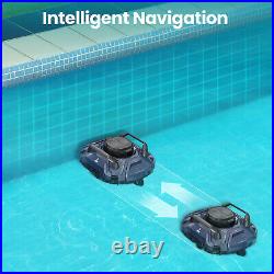 Cordless Robotic Pool Vacuum Automatic Pool Cleaner Self-Parking, LED Indicator