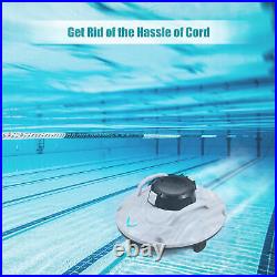 Cordless Robotic Pool Vacuum LED Automatic Pool Cleaner With Self-Parking V3C5