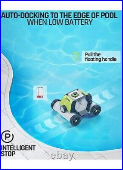 FIILPOW Cordless Rechargeable Robotic Pool Vacuum Cleaner Auto-Dock Automatic