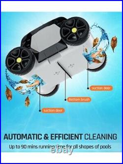 FIILPOW Cordless Rechargeable Robotic Pool Vacuum Cleaner Auto-Dock Automatic