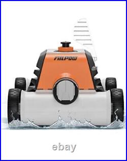 FILPOW PR800 Robotic Pool Cleaner, Cordless Automatic 5000 Mah Li-On Battery