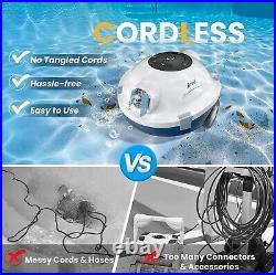 INSE Y10 Cordless Powerful Robotic Pool Cleaner Automatic Pool Vacuum White Cool