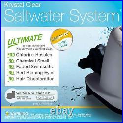 Intex 120V Krystal Clear Saltwater System 15000 Gallon Swimming Pool Chlorinator