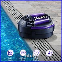 Moolan Cordless Robotic Pool Cleaner Automatic Pool Vacuum Robot Lasts 120 Mins