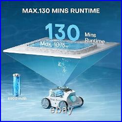 Ofuzzi Cyber 1200 Pro Cordless Robotic Pool Cleaner, Max. 120 Mins Runtime, Blue