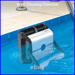 PAXCESS with Wall-Climbing Function HJ2052 Automatic Pool Cleaner, White with Bl