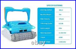 Portable Blue Swimming Pool Robotic Automatic Vacuum Cleaner Efficient Cleaning