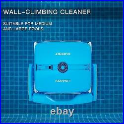 Portable Cordless Automatic Robotic Swimming Pool Cleaner Wall Climbing withHandle