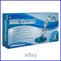 Powerful Pro Automatic Pool Vacuum Cleaner, Removes Debris, Cleans Walls Steps