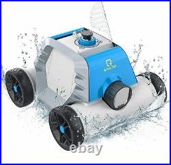QOMOTOP Robotic Pool Cleaner, Cordless Automatic Pool Cleaner with 5000mAh