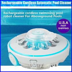 Rechargeable Cordless Swimming Pool Cleaner Robot IPX8 Strong Suction US