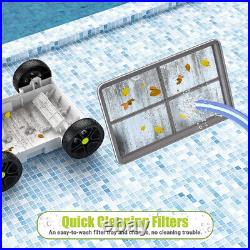 Robotic Pool Cleaner, 90mins IPX8 Cordless Automatic Pool Vacuum