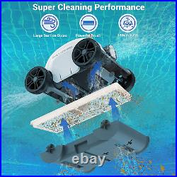 Robotic Pool Cleaner, Cordless Automatic Pool Cleaner Rechargeable Battery NEW