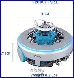Smart Automatic Robotic Pool Cleaner with Rechargeable Battery Cordless