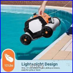 Tacklife Robotic Pool Cleaner 90mins IPX8 Cordless Automatic Pool Vacuum F1