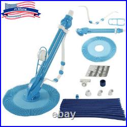 US Automatic Pool Vacuum Cleaner Auto Climb Wall Floor Cleaning Crawler &10Hoses