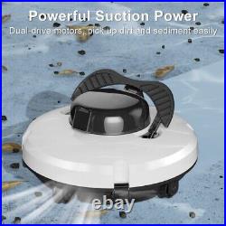 USED Kosgho PZ0-18 Cordless Smart Automatic Robotic Pool Cleaner Vacuum White