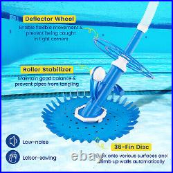 Upgraded Automatic Pool Cleaner Swimming Pool Vacuum Sweeper With10 Extension Hose