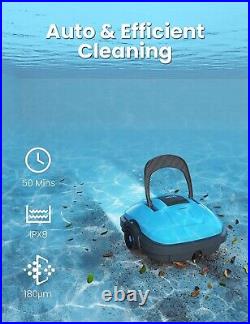 WYBOT Cordless Robotic Pool Cleaner, Automatic, Waterproof, Dual-Motor (Blue)