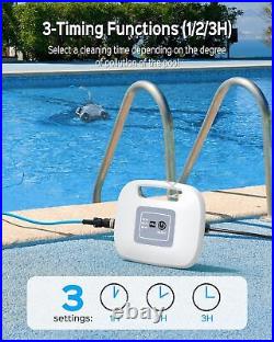 WYBOT Robotic Pool Cleaner, Automatic Pool Vacuum with Dual-Drive Motors WHITE