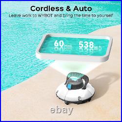 Wybot Robotic Pool Vacuum Cleaner Cordless Ultra Powerful Automatic US